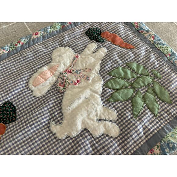 Embroidered Bunny Easter Carrot Table Runner 51" X 16" - Picture 4 of 6